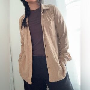 THREAD & SUPPLY button down tan soft